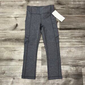 Lululemon Athletic Speed Up Crop 21” Yoga Pants Heathered Black NWT Women’s Sz 2